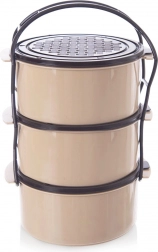 Plastisk treetagers madkasse/madbeholder 3 × 1,5 l