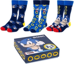 Sonic sokkesæt – 3 par i gaveæske