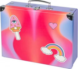 Folde skolesæt Regnbue rød