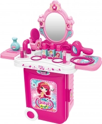 Børnekosmetikkuffert med bord 38 cm med lys og lyde