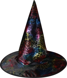 Heksehat med edderkoppespind-print til voksne