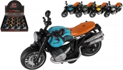 plastmotorcykel 13 cm med pull-back, lys og lyd