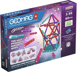 Geomag Glitter glitrende magnetisk byggesæt af genbrugsplast 60 dele