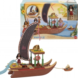 Sæt med figur og tilbehør Disney VAIANA 2 Adventure Canoe, 10 dele