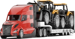 Siku Super træktrækker Volvo VNL 860 med trailer og JCB-traktorer