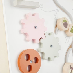 Bieco træ-gåvogn til børn med aktiviteter – skovdyr