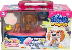 Interaktivt badsæt med beagle-hvalp hvid‑gul