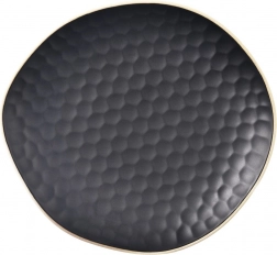 Keramisk desserttallerken TEA TIME 16,5 × 15 cm, sort