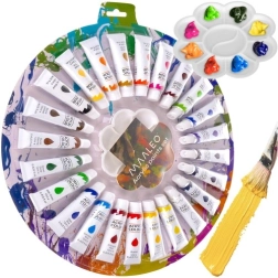 Akrylmaling 24×12 ml med palet MAALEO