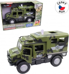 Militærbil med batterier, lys og lyd