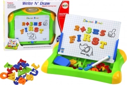 Magnetisk læringstavle med bogstaver og tal