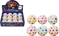 Kosmisk kaste- og klemmebold med riller, hvid 7 cm