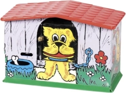 tin sparegris hund i hundehus