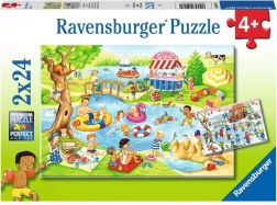 Ravensburger puslespil Sjov ved dammen 2×24 brikker