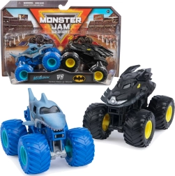 Monster Jam sæt med 2 monstertrucks 1:64 Megalodon vs Batman