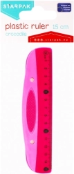 Pink plastlineal 15 cm