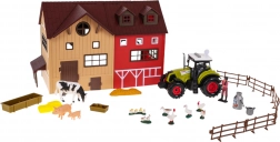 Gård med traktor og tilbehør