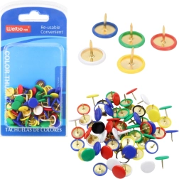 Sæt farvede flade tegnestifter 90 stk.