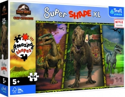 Puzzle XL Super Shape dinosaurer JURASSIC WORLD 104 brikker