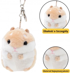 Hamster Plys Nøglering Beige 10 cm