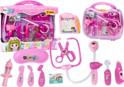 Lægesæt til små læger i kuffert – lyserød, lys og lyde