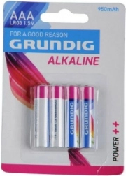 Alkaliske batterier AAA 1,5 V 4 stk. GRUNDIG