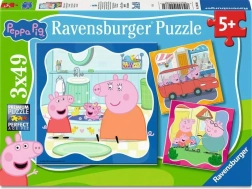 Ravensburger puslespil Gurli Gris – familien først 3×49 brikker