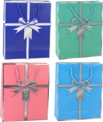 Gavepose i papir med sløjfe Just for you 32 × 26 × 12 cm