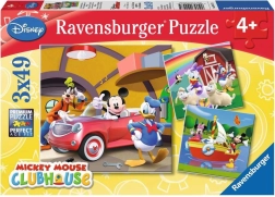 Puslespil RAVENSBURGER MICKEYS KLUBHUS 3×49 brikker