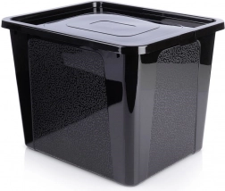 Plast opbevaringsboks med låg 30 l