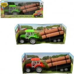 Traktor med anhænger med friløbsmotor