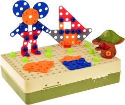 Skruebyggesæt dinosaurer med boremaskine