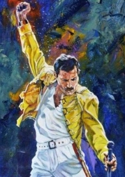 Diamantmaling Freddie Mercury 30 × 40 cm