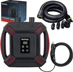Bestway højtryks elektrisk bilpumpe med LCD og 4 adaptere