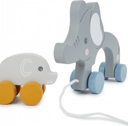 Bieco trække-legetøj i træ – elefanter
