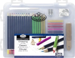 ROYAL & LANGNICKEL tegnersæt i plastboks, 35 dele