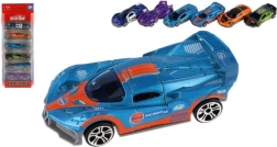Sæt med sportsbiler 1:64, 6 stk., metal og plast, friløb