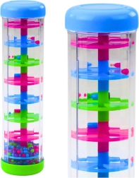 Sensorisk rør med farvede kugler 20 cm