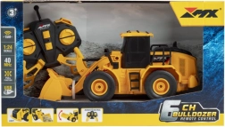R/C bulldozer 1:24 med funktionel skovl og fjernbetjening