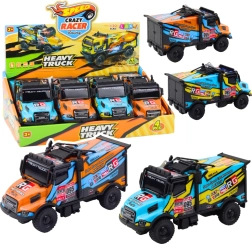 Terrængående bil med friktionsdrev, lys og lyde orange blå