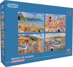 GIBSONS puslespil Ved havet 4×500 brikker