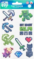 Midlertidige Minecraft-tatoveringer – sæt med 10 motiver