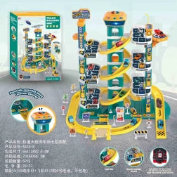 Giga parkeringshus blå