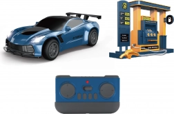 RC-bil med røg-effekter og tankstation 22 cm