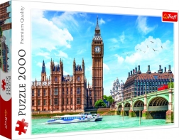 Puslespil 2000 brikker – Big Ben og Westminster Bridge, London – Trefl