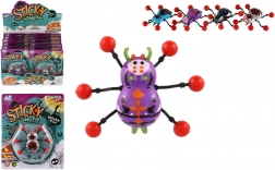 krybende edderkop til glas 8 × 6 cm, plast, 4 farver