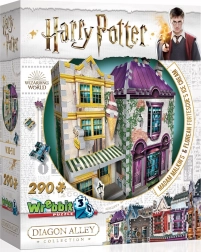 WREBBIT 3D-puslespil HARRY POTTER: Madam Malkins kapper og Florean Fortescues isbar – 290 brikker