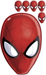 Karnevalsmaske Spider-Man 23 cm, sæt med 6 stk.