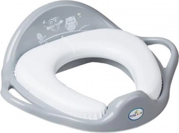 Blødt børne-WC-sæde Ugler, gråt