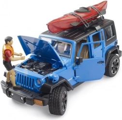 Bruder Jeep Wrangler Rubicon med kajak og figur 1:16